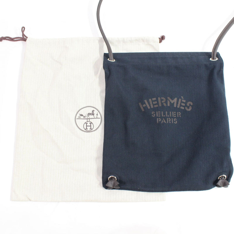 [Pre-owned]HERMES HERMES BACKPACK ALINE BAKUPATSUK KYANBAS Navy Brown 111