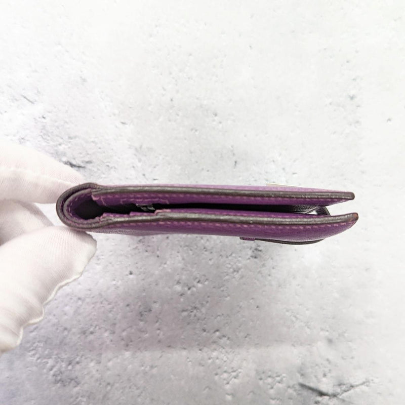 Baean compact chièvre □H purple silver hardware