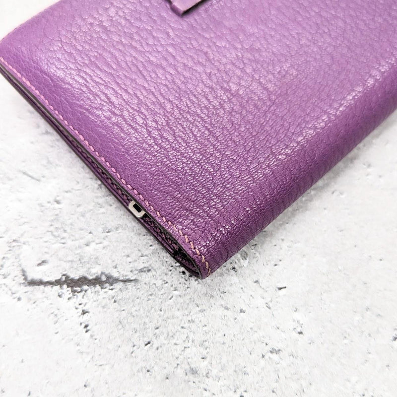 Baean compact chièvre □H purple silver hardware