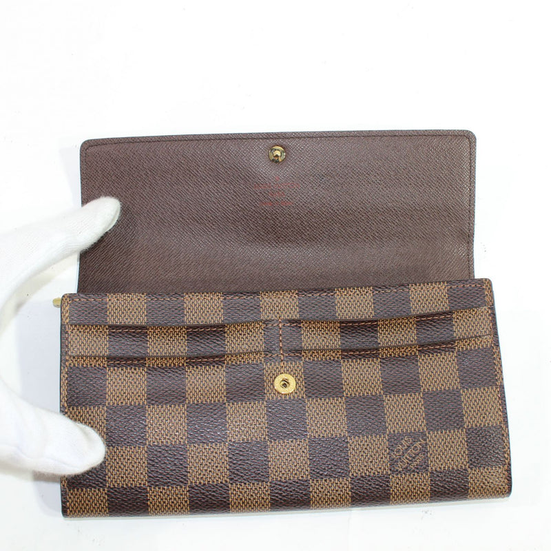 【中古】 LOUIS VUITTON ルイ・ヴィトン ポルトフォイユ･サラ レディース財布 ダミエ N61734 旧型 カードケース10枚 廃盤 216