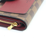 [Pre-owned] Louis Vuitton N60381 Porte Feuille Juliette Damier Ebène Bordeaux 217