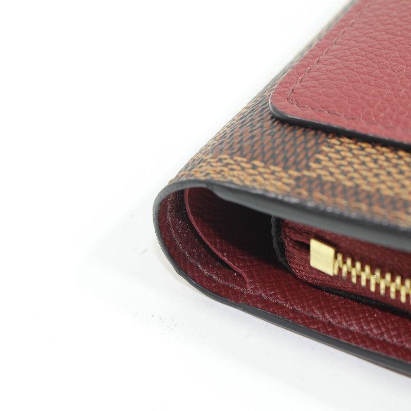 [Pre-owned] Louis Vuitton N60381 Porte Feuille Juliette Damier Ebène Bordeaux 217