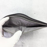 [Used] PRADA Prada Men's Wallet Bi-fold Wallet Billfold Calfskin Black Grey 221 EF