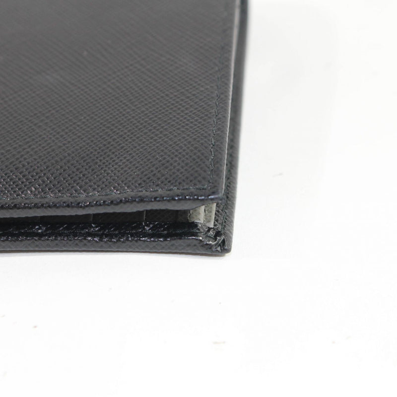 [Used] PRADA Prada Men's Wallet Bi-fold Wallet Billfold Calfskin Black Grey 221 EF