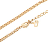 [Pre-owned] Christian Dior Christian Dior necklace pendant Dior necklace GP x rhinestone gold 437