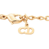 [Pre-owned] Christian Dior Christian Dior necklace pendant Dior necklace GP x rhinestone gold 437