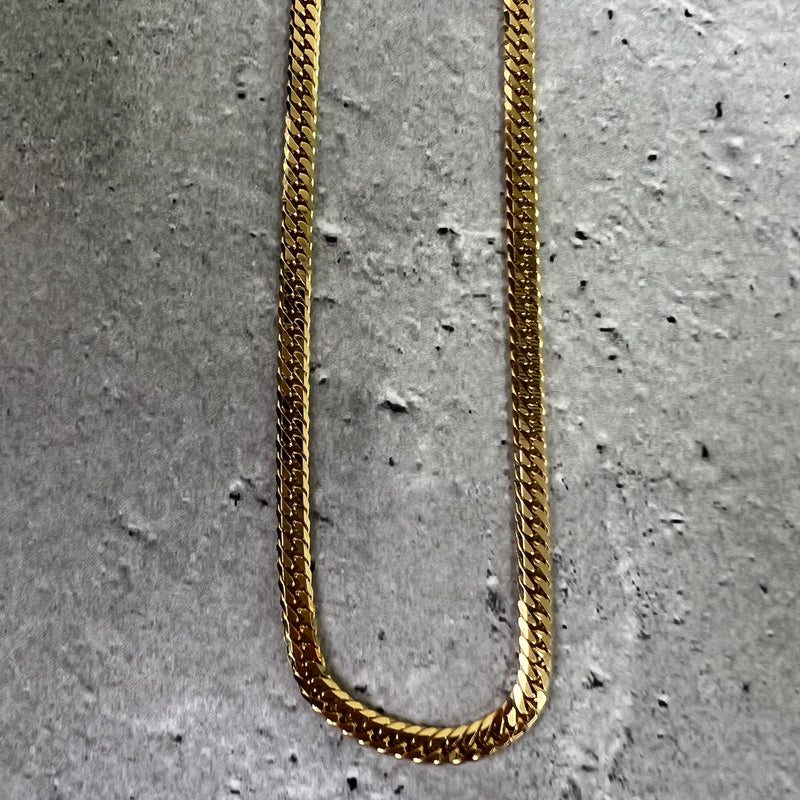 [Pre-owned]  NO BRAND NO BRAND necklace chain, gold, six-sided, kihira necklace, 20.4g, marked, approx. 45cm 196
