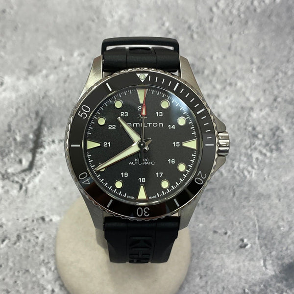 [Brand new] Hamilton Hamilton Men's Watch H82515330 Khaki Navy Scuba Automatic SS/Rubber 23100306 EF