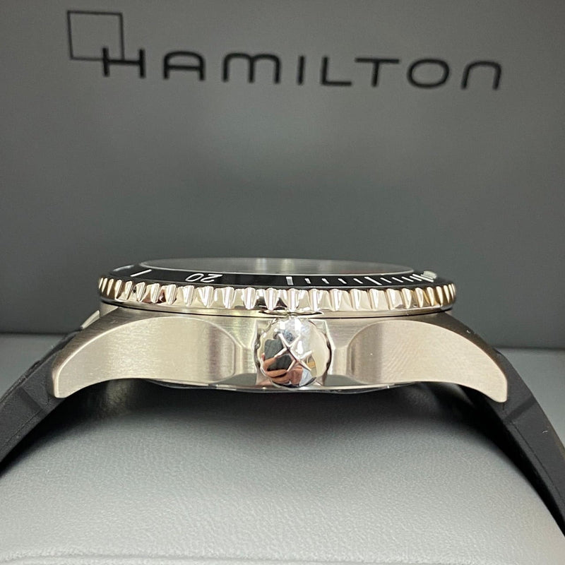 【新品】Hamilton ハミルトン  メンズ腕時計  H82515330 カーキ ネイビー スキユーバ自動巻き SS/ラバー 529 EF