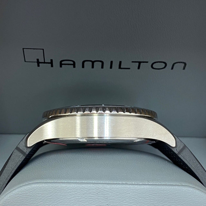 【新品】Hamilton ハミルトン  メンズ腕時計  H82515330 カーキ ネイビー スキユーバ自動巻き SS/ラバー 529 EF