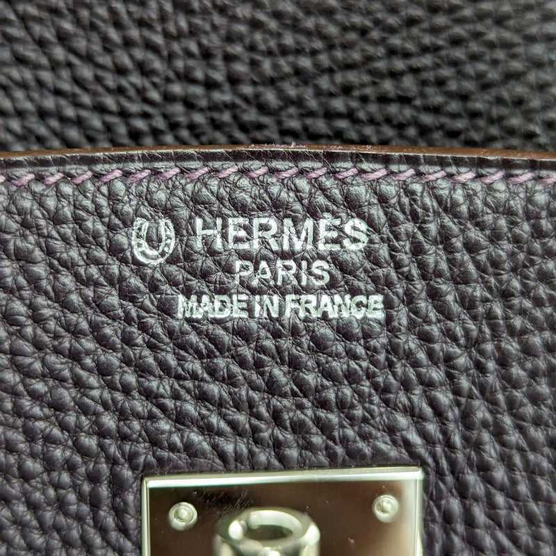 [Pre-owned]HERMES HERMES Handbag Birkin Birkin 35 2009 Purple Purple Silver Hardware Toggo Handbag Personal Order 565 EF