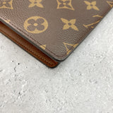 [Pre-owned] LOUIS VUITTON Louis Vuitton Porte Feuille Brazza Women's Wallet Monogram Long Wallet, Brown 573