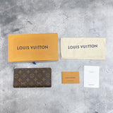 [Pre-owned] LOUIS VUITTON Louis Vuitton Porte Feuille Brazza Women's Wallet Monogram Long Wallet, Brown 573