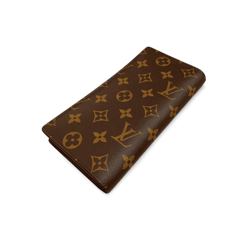 [Pre-owned] LOUIS VUITTON Louis Vuitton Porte Feuille Brazza Women's Wallet Monogram Long Wallet, Brown 573