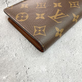 [Pre-owned] LOUIS VUITTON Louis Vuitton Porte Feuille Brazza Women's Wallet Monogram Long Wallet, Brown 573