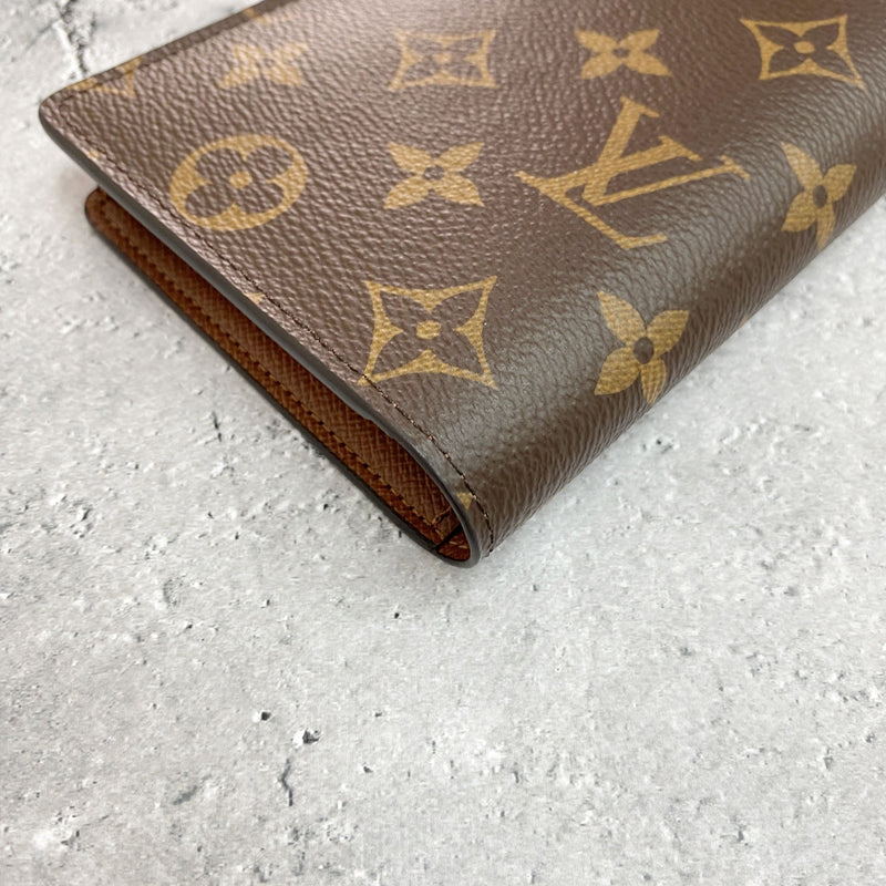 [Pre-owned] LOUIS VUITTON Louis Vuitton Porte Feuille Brazza Women's Wallet Monogram Long Wallet, Brown 573