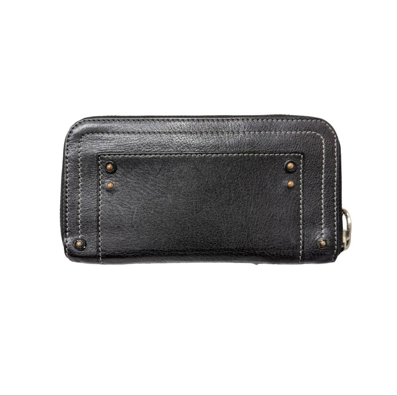 [Pre-owned] Chloe Chloe Paddington Cadena Women's Wallet Paddington Cadena Leather Long Wallet Black 591