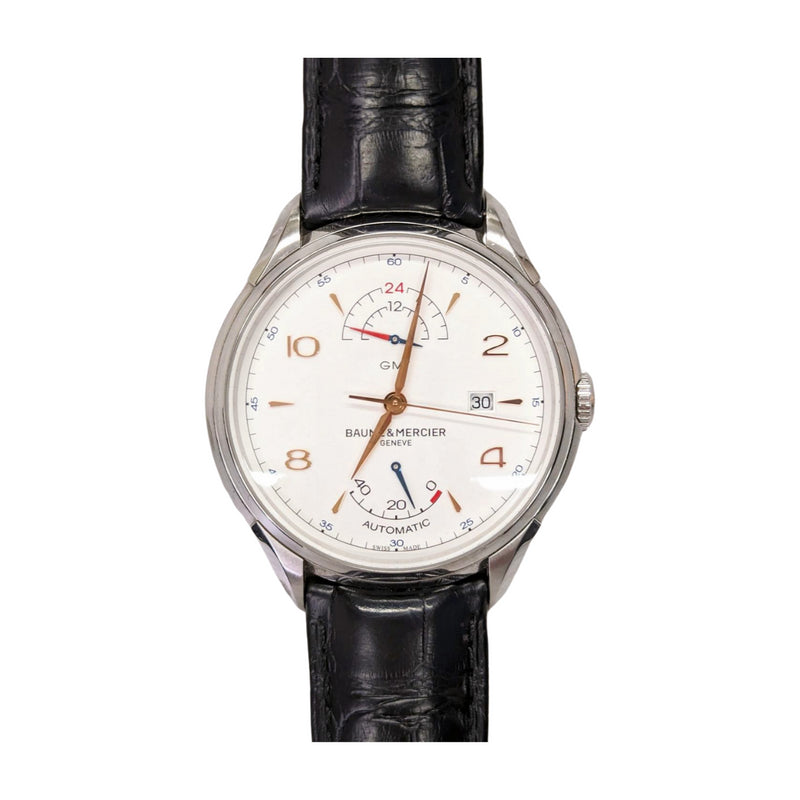 【中古】 BAUME & MERCIER BAUME & MERCIER クリフトン メンズ腕時計  M0A10421 パワーリザーブ　GMT　自動巻き 508