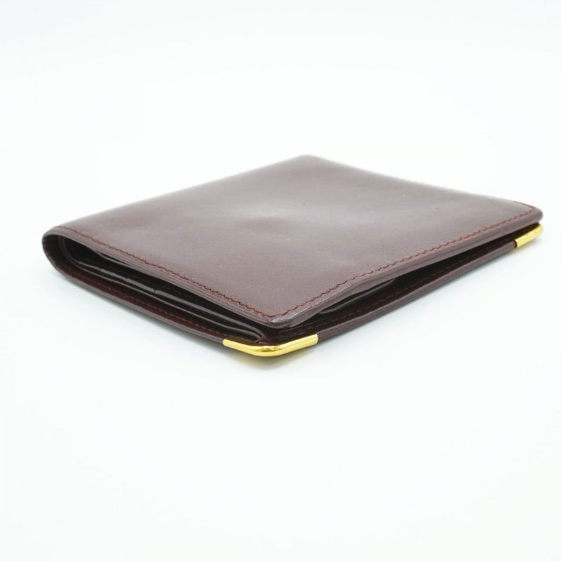 [Pre-owned] Cattier Cattier Men's Wallet Must Bifold Bordeaux Calf Unisex Small Item 707