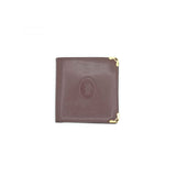 [Pre-owned] Cattier Cattier Men's Wallet Must Bifold Bordeaux Calf Unisex Small Item 707