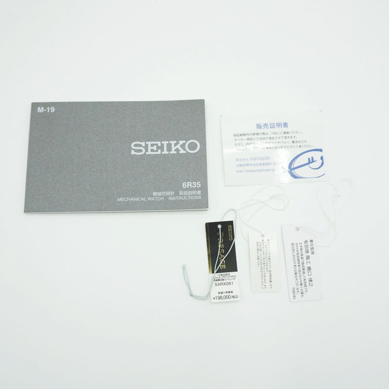 【中古】 SEIKO セイコー  メンズ腕時計 PRESAGE SARX061  白 SS/革 756