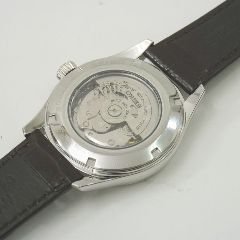 【中古】 SEIKO セイコー  メンズ腕時計 PRESAGE SARX061  白 SS/革 756