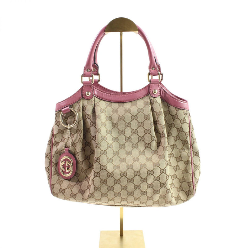 [Pre-owned] GUCCI Gucci Tote Bag GG Canvas Ladies Sookie GG Kyambas Bageille x Pink 234