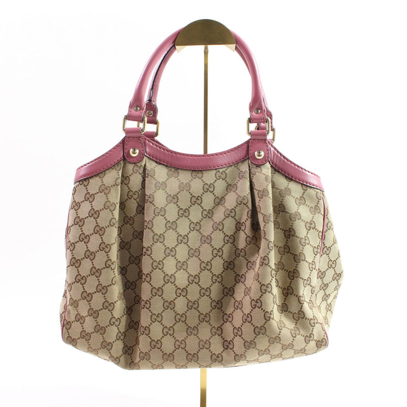 [Pre-owned] GUCCI Gucci Tote Bag GG Canvas Ladies Sookie GG Kyambas Bageille x Pink 234