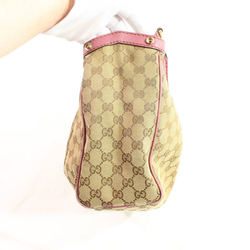 [Pre-owned] GUCCI Gucci Tote Bag GG Canvas Ladies Sookie GG Kyambas Bageille x Pink 234