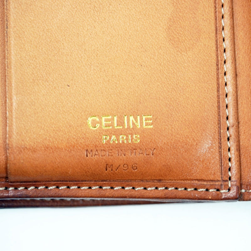 [Pre-owned] CELINE Celine women's wallet Macadam W hook wallet Canvas and leather 808