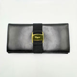 [Pre-owned] Ferragamo Ferragamo women's wallet, long, leather, black, ladies 836