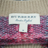 [Pre-owned] BURBERRY Burberry knit sweater, checkered knit sweater, beige base, cashmere 897