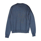 [Pre-owned] Berluti Berluti knit sweater scrit print wool sweater, size S, navy 926