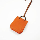 [Pre-owned]HERMES Hermes Bag Charm Sac Oranje Bag Charm Shopper Annemiro Leather Orange Brown Brown D Engraved 968