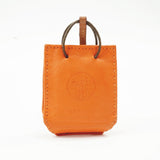 [Pre-owned]HERMES Hermes Bag Charm Sac Oranje Bag Charm Shopper Annemiro Leather Orange Brown Brown D Engraved 968