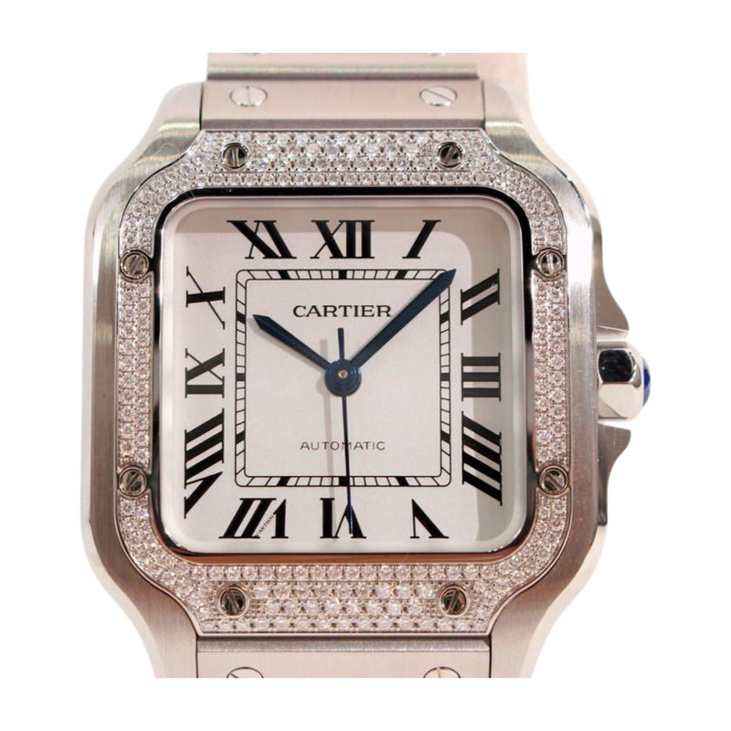 [Pre-owned] Cartier Cartier Unisex Watch 993 [[Pre-owned]] CARTIER Cartier W4SA0005 Santos de Cartier Watch MM Bezel Diamond Automatic 993