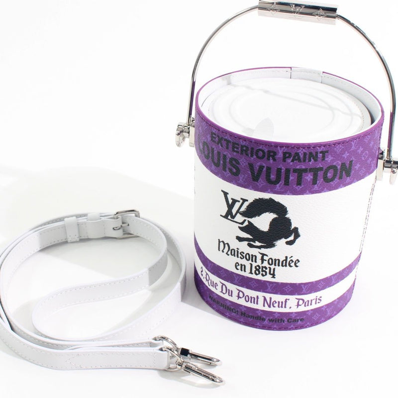 [PRE-OWNED]Paint Can Bag Purple/White RFID Tag 2022 Collection