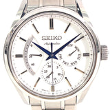 [PRE-OWNED] SEIKO SARW021 Presage Mechanical Automatic Men's Watch Day Date White Dial Back Sketch 6R21-01B0