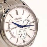 [PRE-OWNED] SEIKO SARW021 Presage Mechanical Automatic Men's Watch Day Date White Dial Back Sketch 6R21-01B0