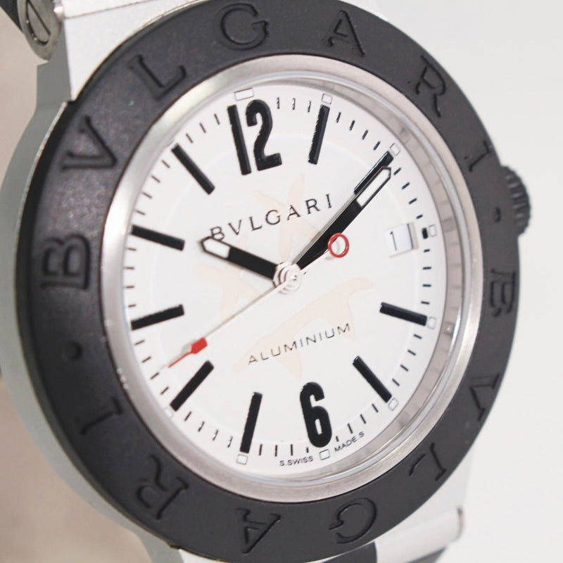 【中古】 BVLGARI ブルガリ  メンズ腕時計   BB40AT　ブルガリブルガリ スティーヴアオキ リミテッド アルミニウム メンズ 自動巻き 腕時計 白文字盤 1053