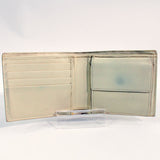 [PRE-OWNED] Bottega Veneta Bifold wallet white intre crocodile