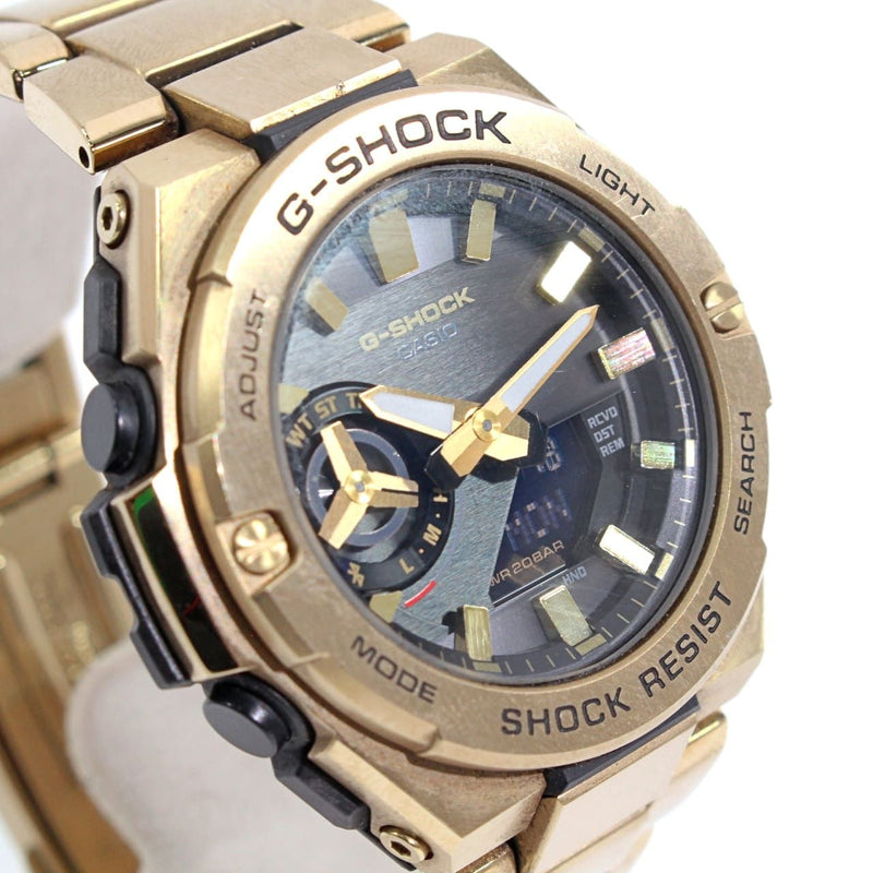 【二手】CASIO卡西欧男士手表GST-B500GD-9AJF G-Shock G-STEEL GST-B500系列不锈钢金属金炭灰1073 