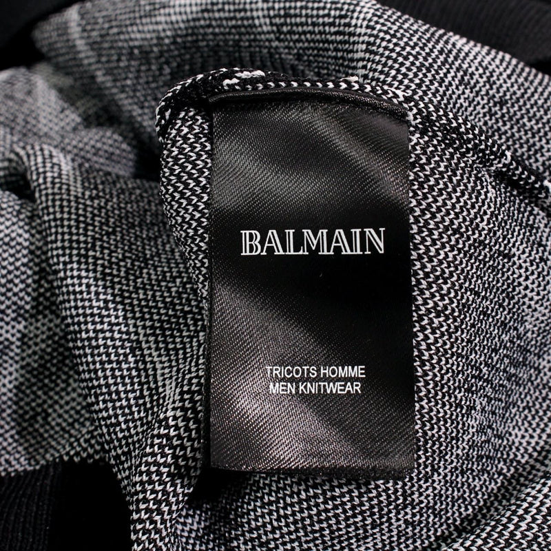 【中古】 BALMAIN バルマン  ロゴ ニットセーター ブラック 1020