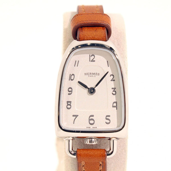 【未使用】 HERMES エルメス  レディース腕時計   GA1.110 ギャロップ　クオーツ　レディース　SS/革　Z刻 1100