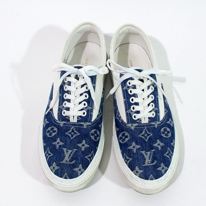 [Used] LOUIS VUITTON Snowshoes Men's Sneakers Trocadero Blue 1026