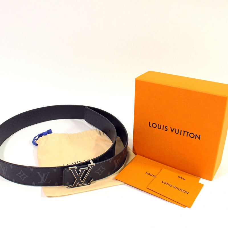 [Used] LOUIS VUITTON M0157S Santur Belt Eclipse/Taiga Reversible Men's 100CM 1109