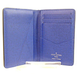 [Used] LOUIS VUITTON M30301 Organizer de Poche Navy Blue Taigarama Business Card Holder 1113