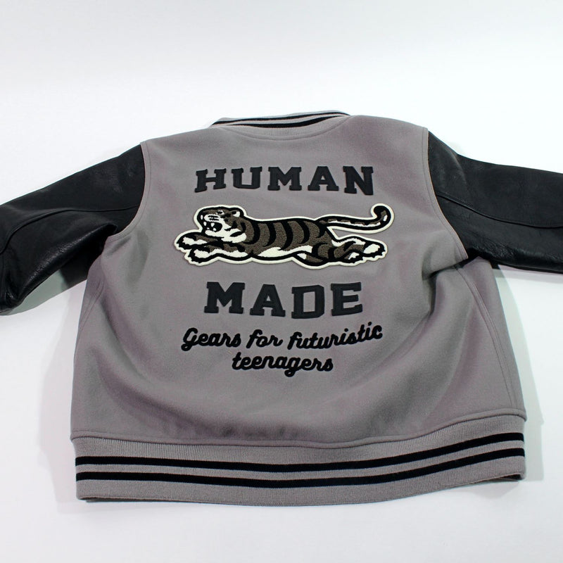 [二手] HUMAN MADE 外套/夹克 校队夹克 HM24JK018 灰色 22AW 1146