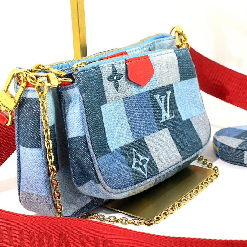 【中古】 LOUIS VUITTON ルイ・ヴィトン  M44990  ミュルティポシェットアクセソワール モノグラムデニム ショルダーバッグ 1187