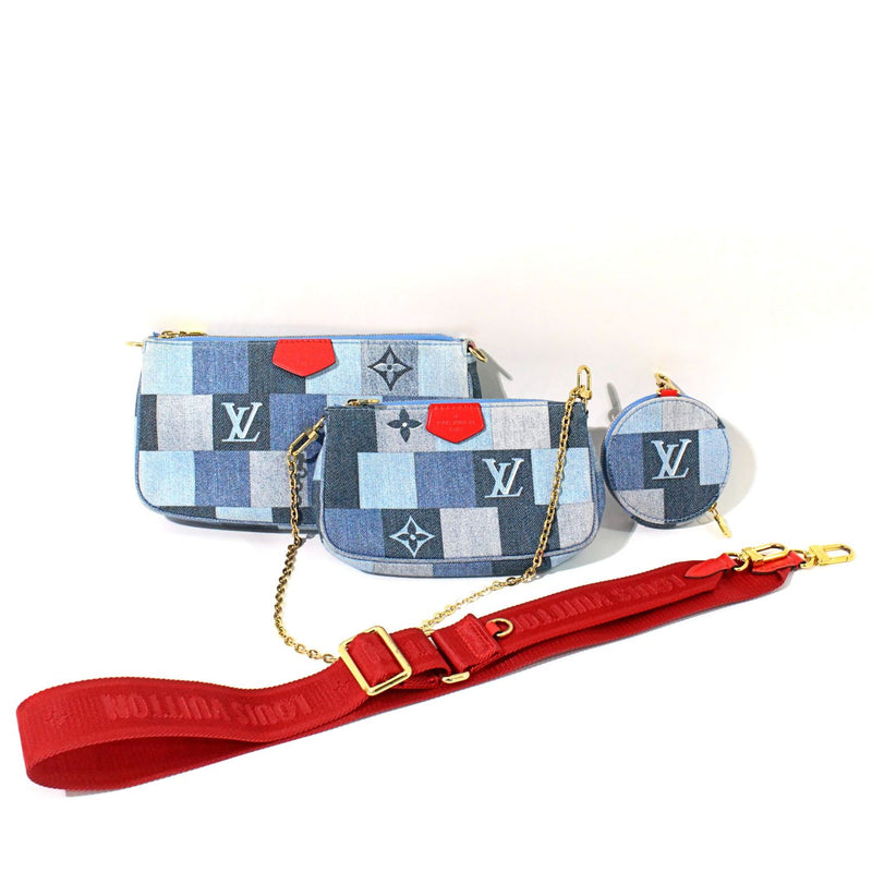 【中古】 LOUIS VUITTON ルイ・ヴィトン  M44990  ミュルティポシェットアクセソワール モノグラムデニム ショルダーバッグ 1187